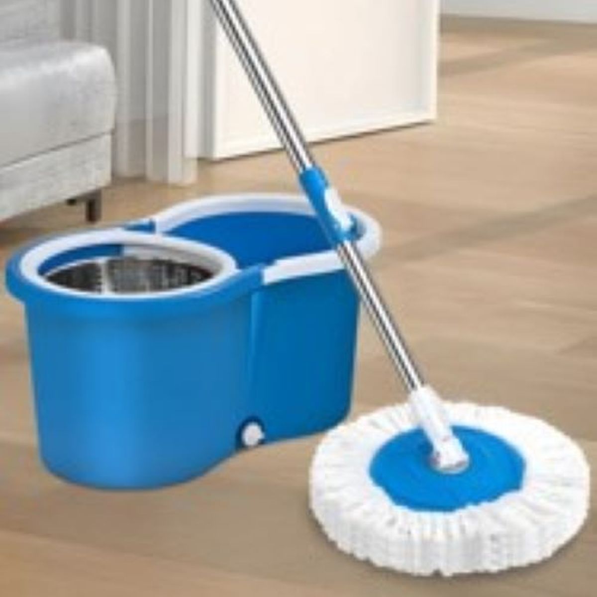 GENERICO - TRAPEADOR GIRATORIO MOPA 360° PLASTICO AZUL Y METÁLICO