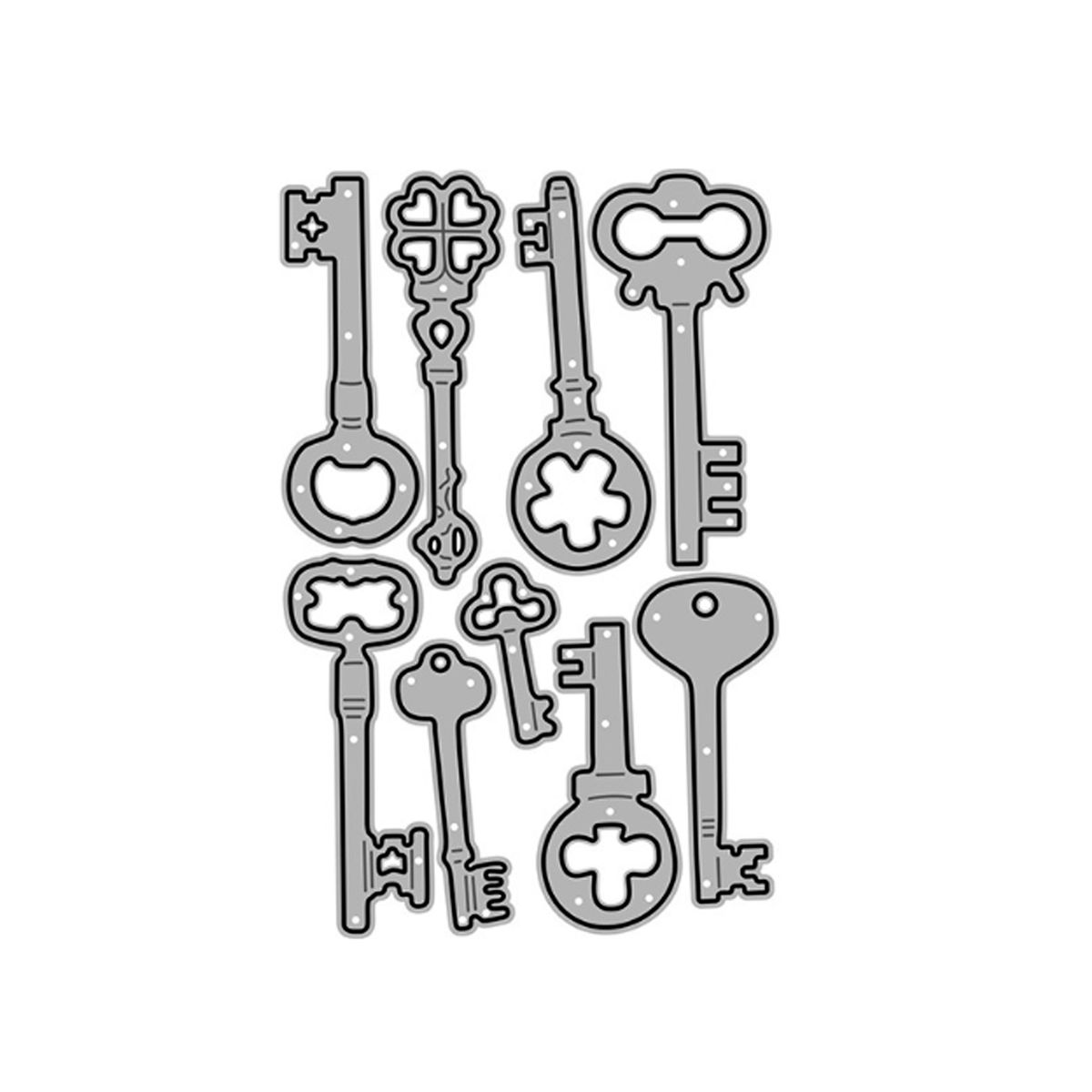 GENERICO - Troquel De Corte Metálico Plantilla Llaves Troqueladora