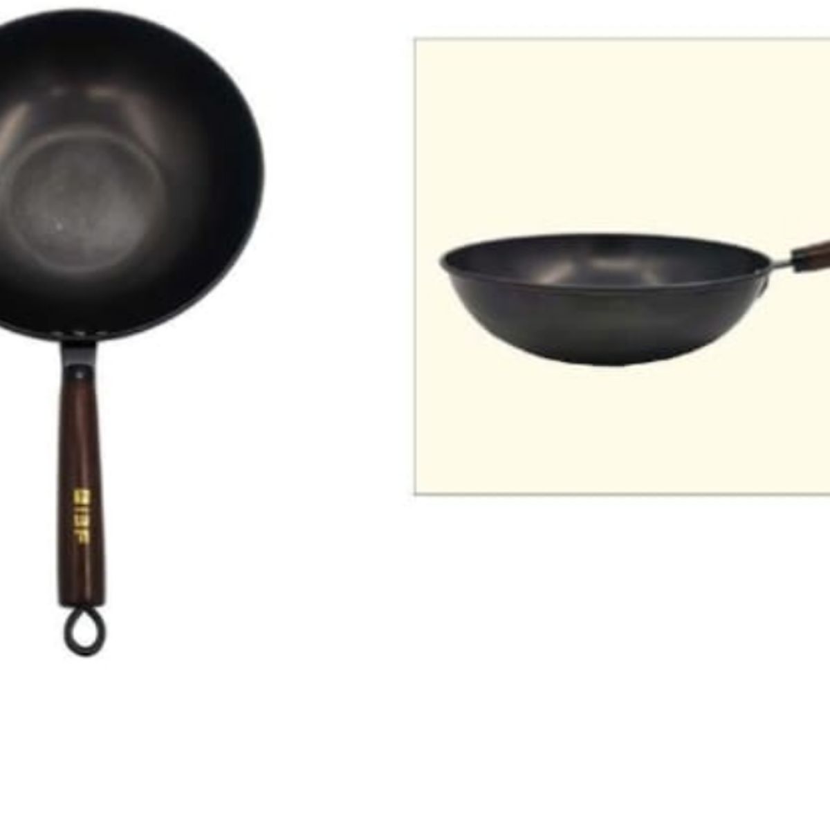 GENERICO - Sarten De Cocina De Hierro 32Cm Mango De Madera Wok