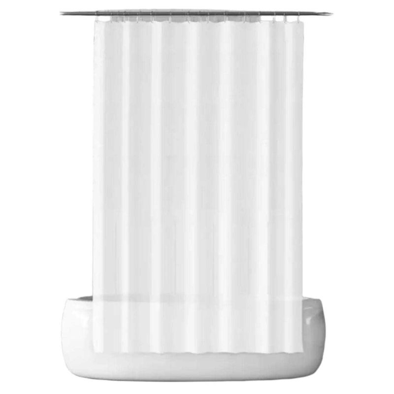 GENERICO - CORTINA DE DUCHA BLANCA 180x180CM IMPERMEABLE