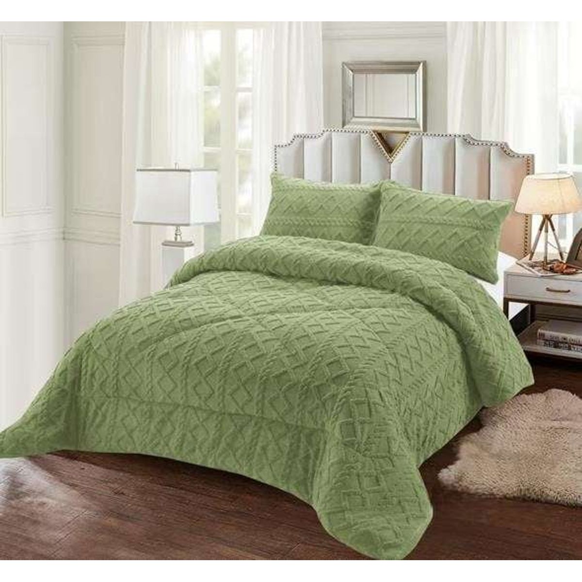 GENERICO - PLUMÓN CHIPORRO PARA INVIERNO TRENZADO PLAZA Y MEDIA -T3