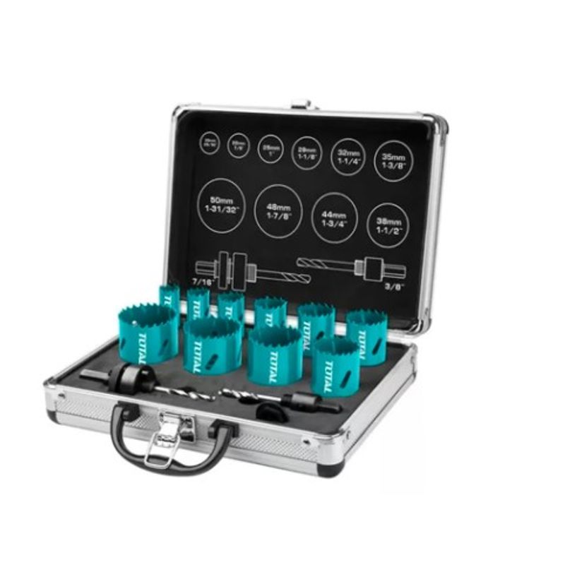 TOTAL TOOLS - SET SIERRA COPA BI-METALICA 12 PCS TOTAL