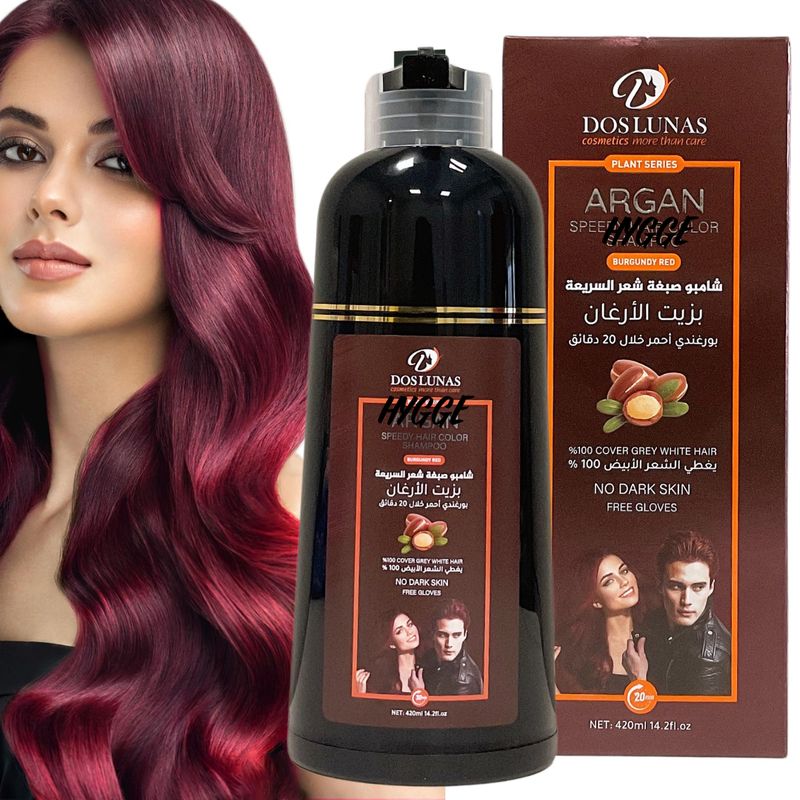 GENERICO - Shampoo Tinte Rápido Cubre Canas Color burdeo