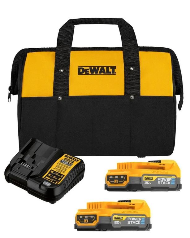 Kit 2 Baterias Powerstack + Accesorios Dewalt Dcbp034e2-b2