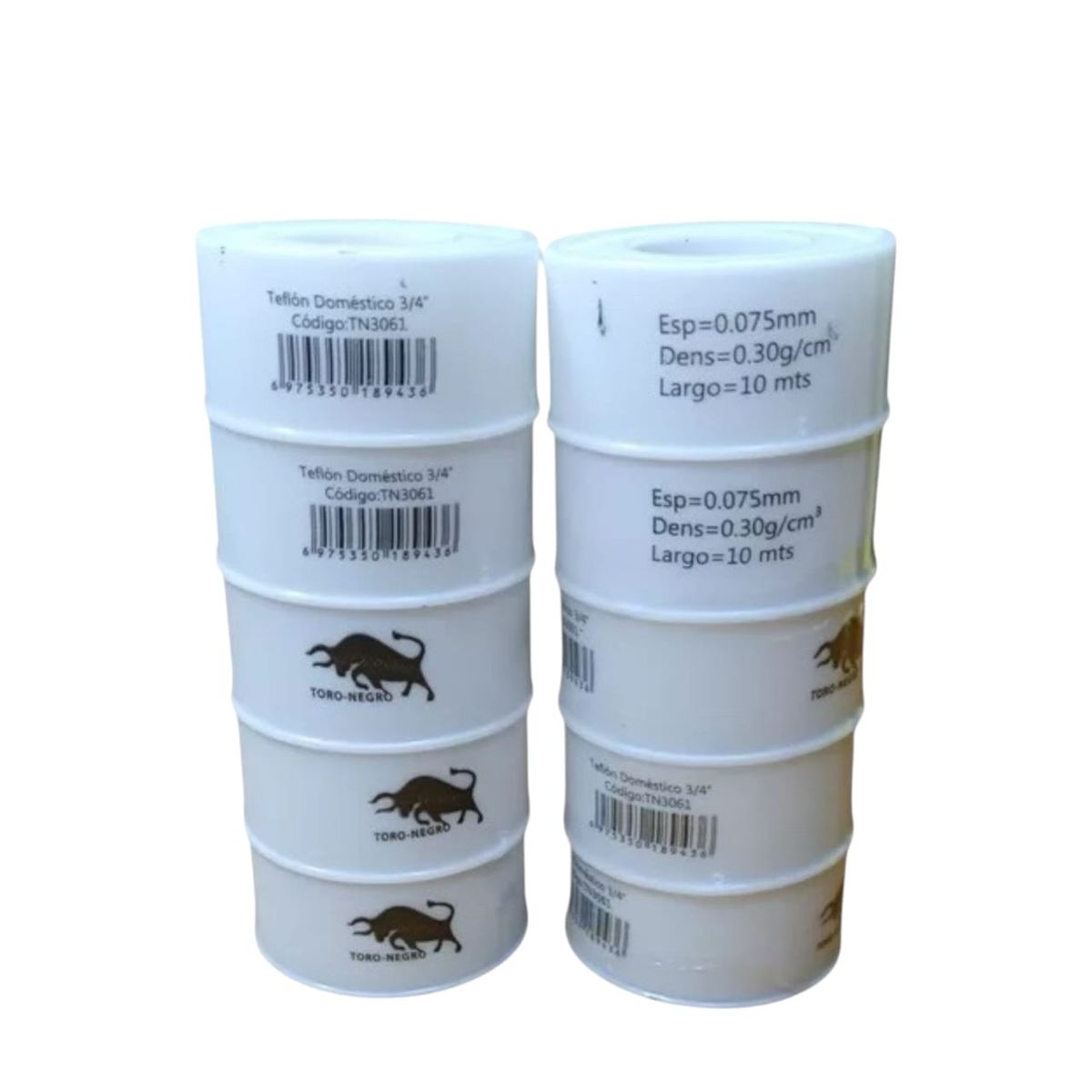 GENERICO - Cinta Teflón Pack De 10 Unid - 3/4 X 10mts