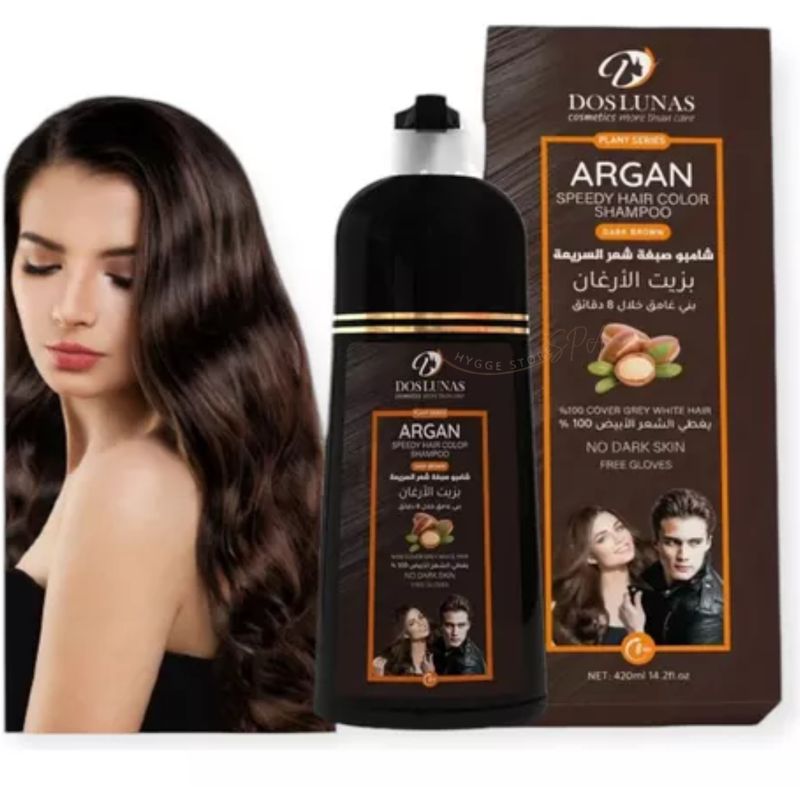 GENERICO - Shampoo Tinte Rápido Cubre Canas Color Castaño Oscuro