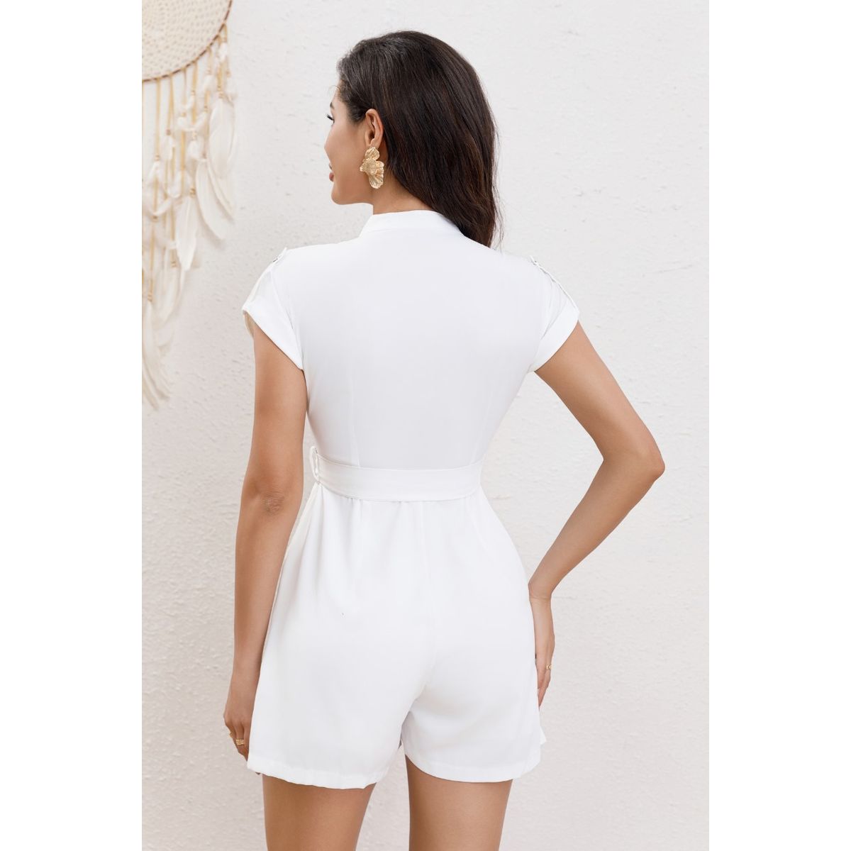 LIKE SHOP - Enterito Premium Short Cuello Mao Primavera Mujer 3335