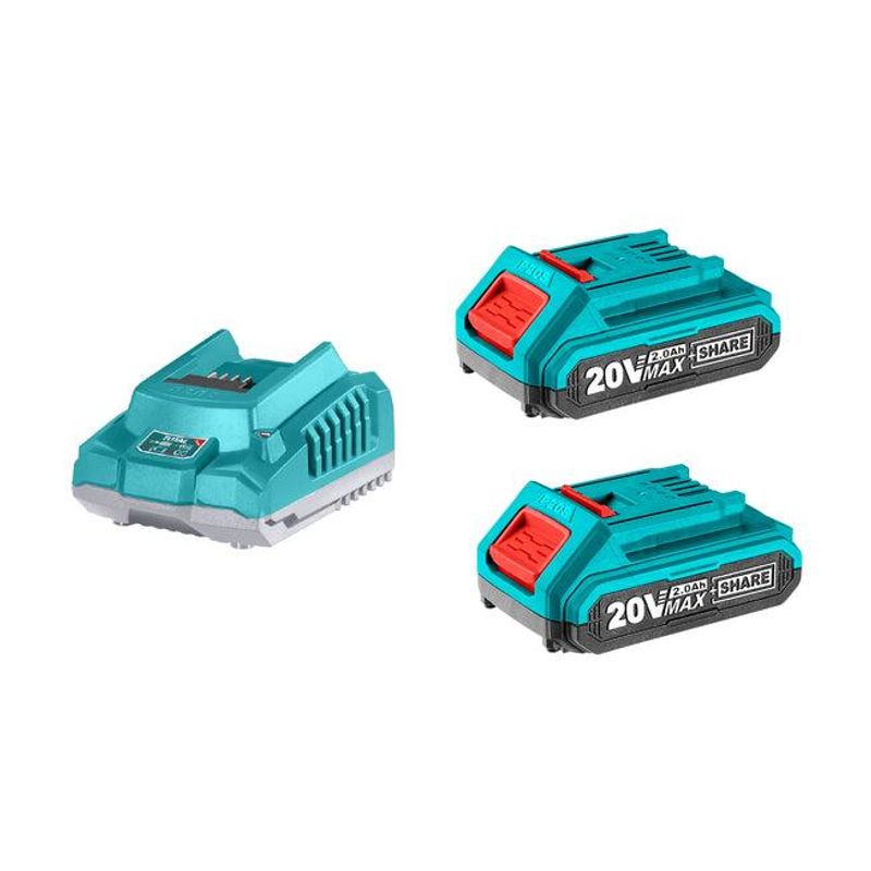 TOTAL TOOLS - KIT TOTAL TFBCPK1222 2 BATERIAS 20V 20AH + CARGADOR