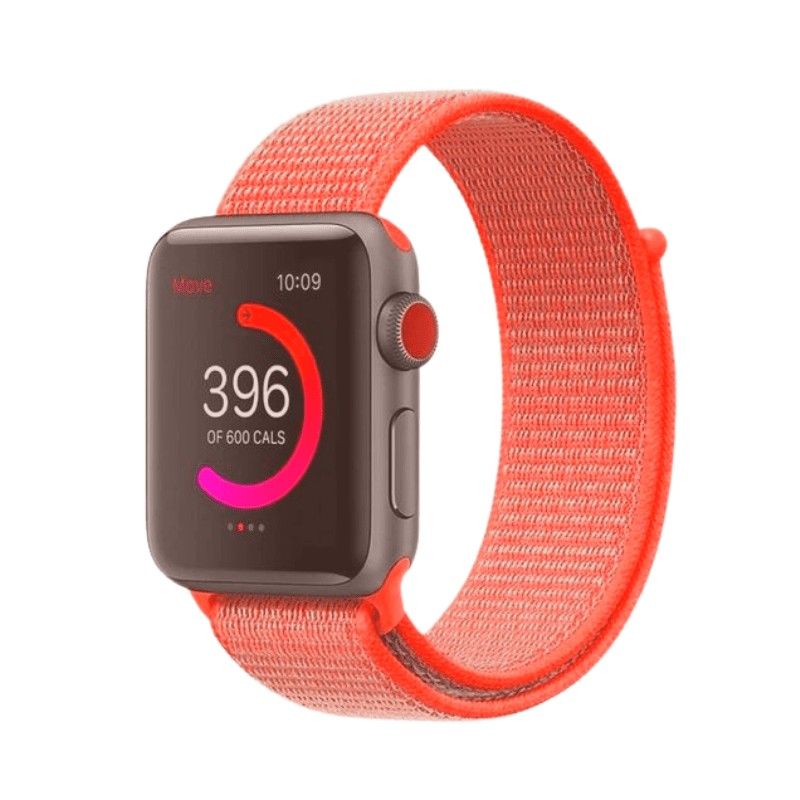 PINEAPPLESTORE - Pulsera para Apple Watch Nylon Naranjo 42-44-45-49mm
