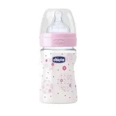 CHICCO - Mamadera Well Being 150ml 0m+ Rosa