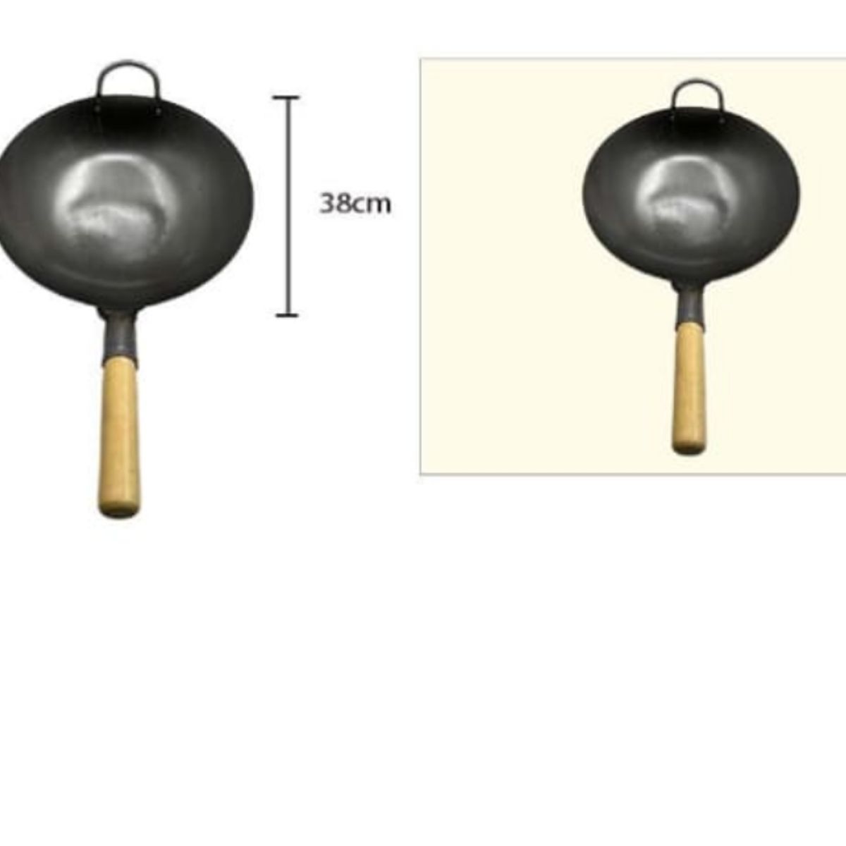 GENERICO - Sarten Aluminio De Cocina 38Cm Mango De Madera
