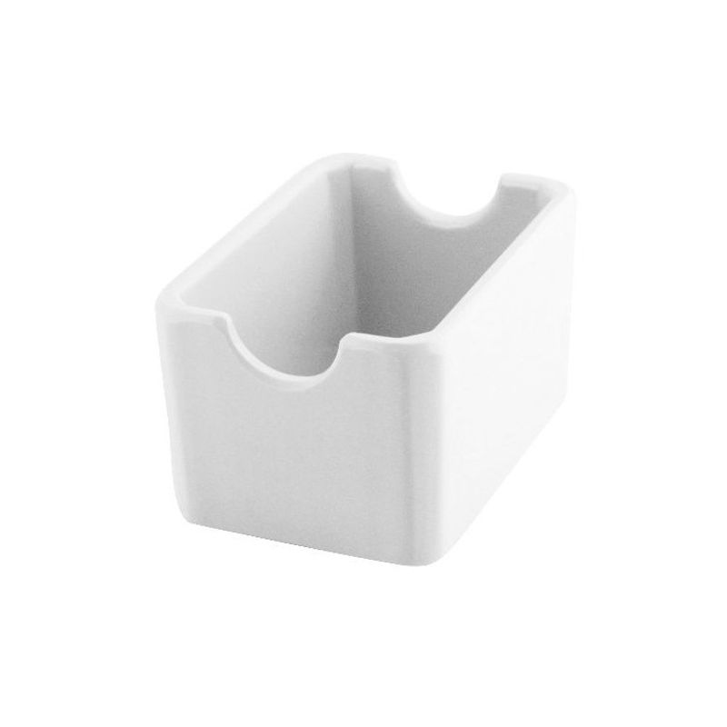 GENERICO - Set de 2 Porta Sachet Porcelana 8x6x5 Cm Linea Tower.