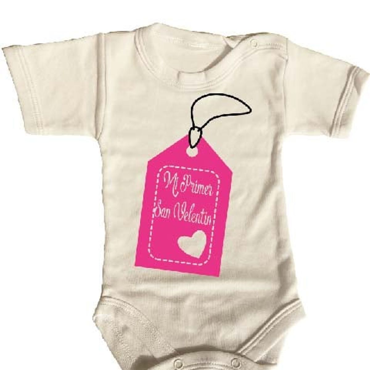 GENERICO - PILUCHOS BODY DE BEBE MI PRIMER SAN VALENTIN ETIQUETA