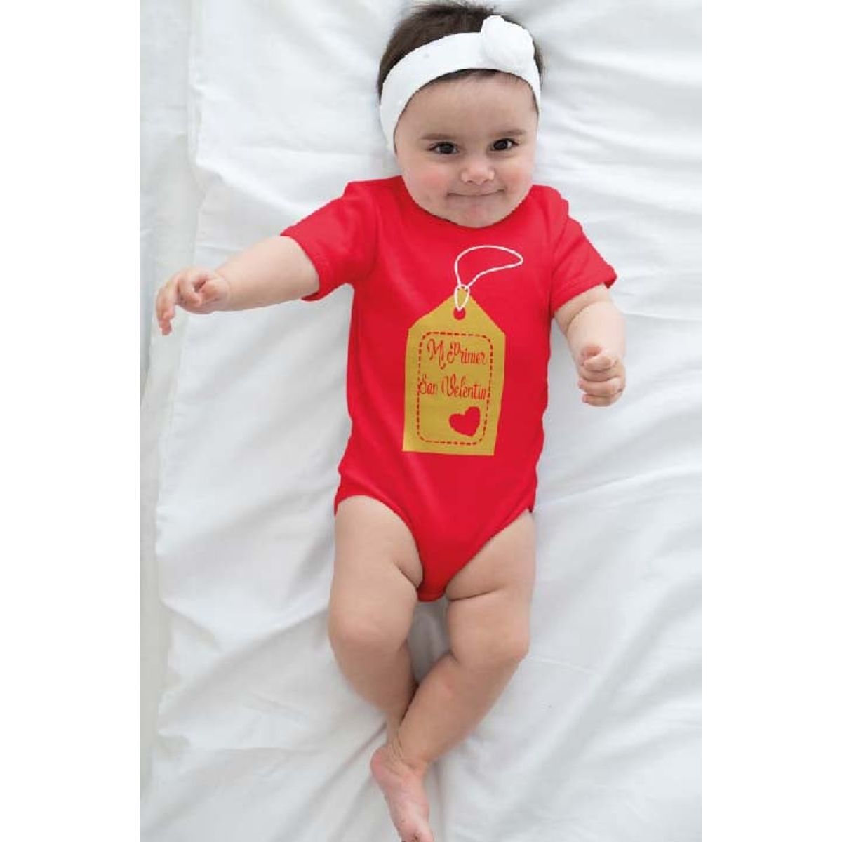 GENERICO - PILUCHOS BODY DE BEBE MI PRIMER SAN VALENTIN ETIQUETA