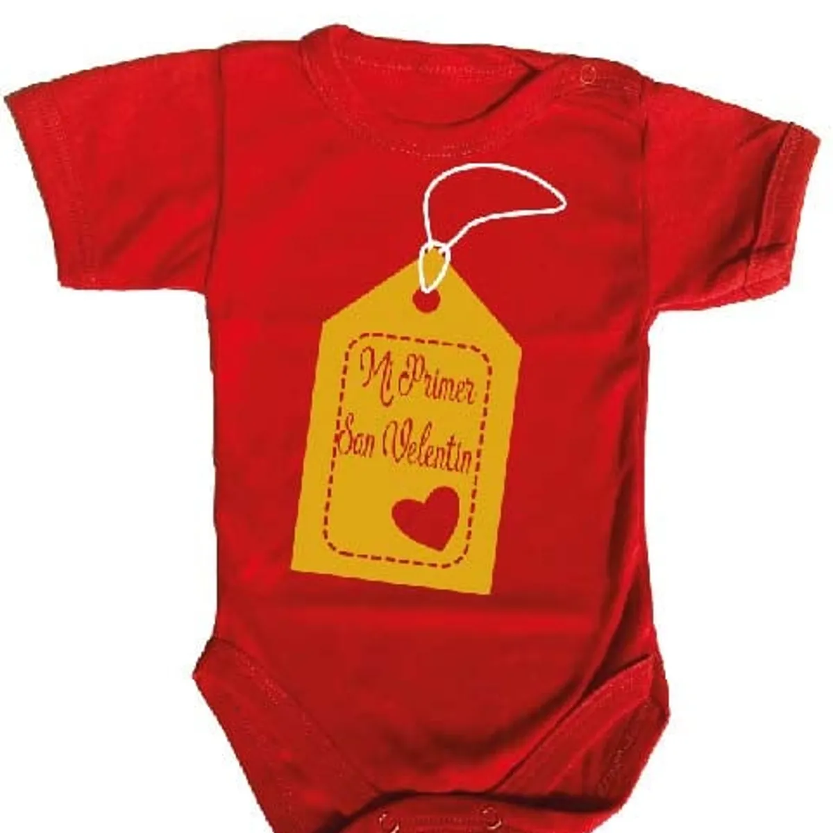 GENERICO - PILUCHOS BODY DE BEBE MI PRIMER SAN VALENTIN ETIQUETA