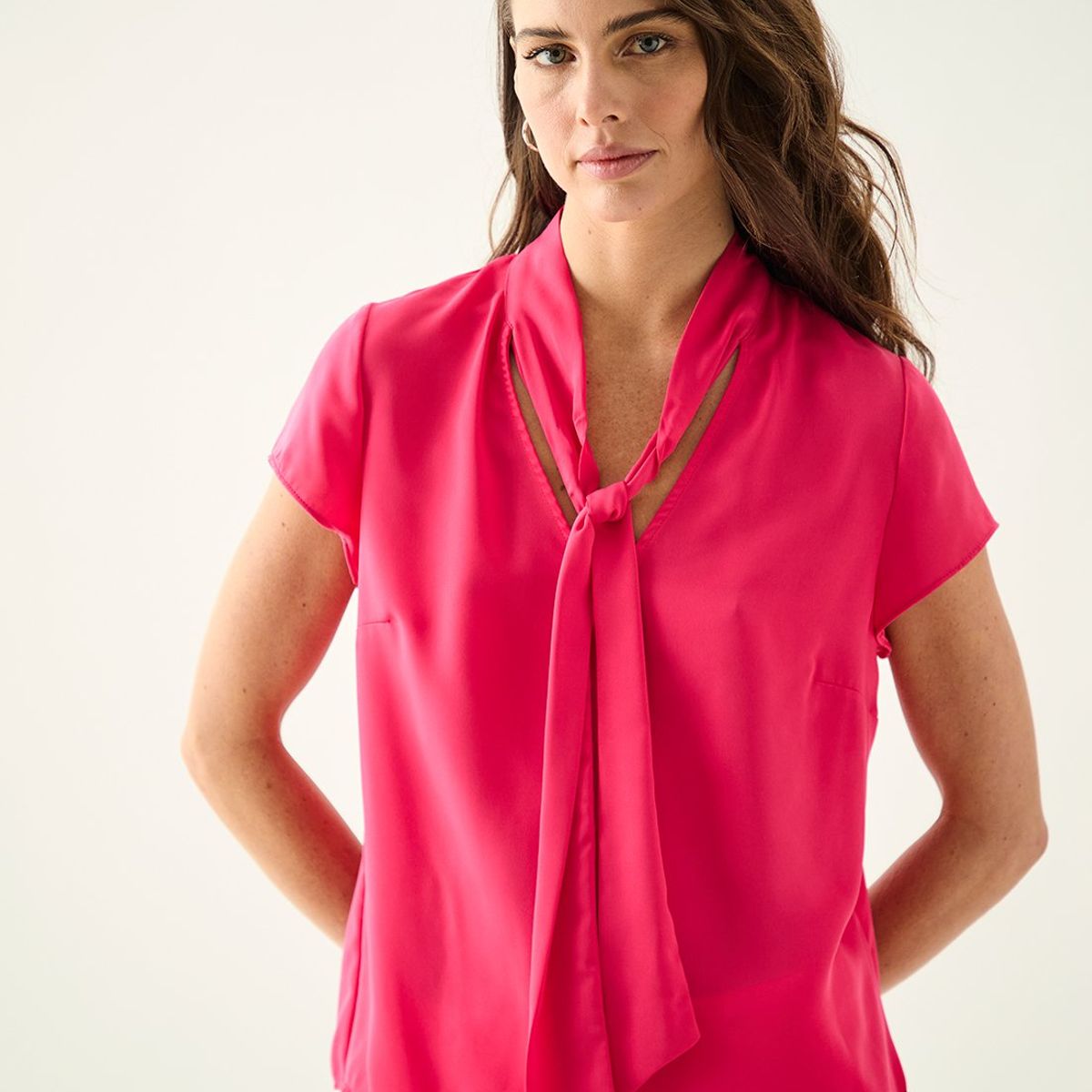 ASH - Blusa Manga Corta Fucsia Mujer Ash