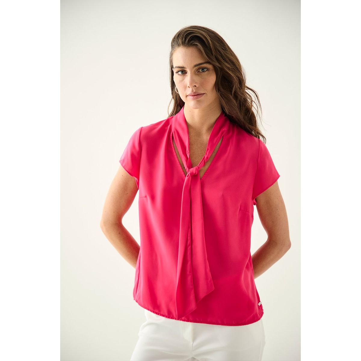 ASH - Blusa Manga Corta Fucsia Mujer Ash