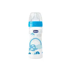 CHICCO - Mamadera Well Being 250ml 2m+ Celeste