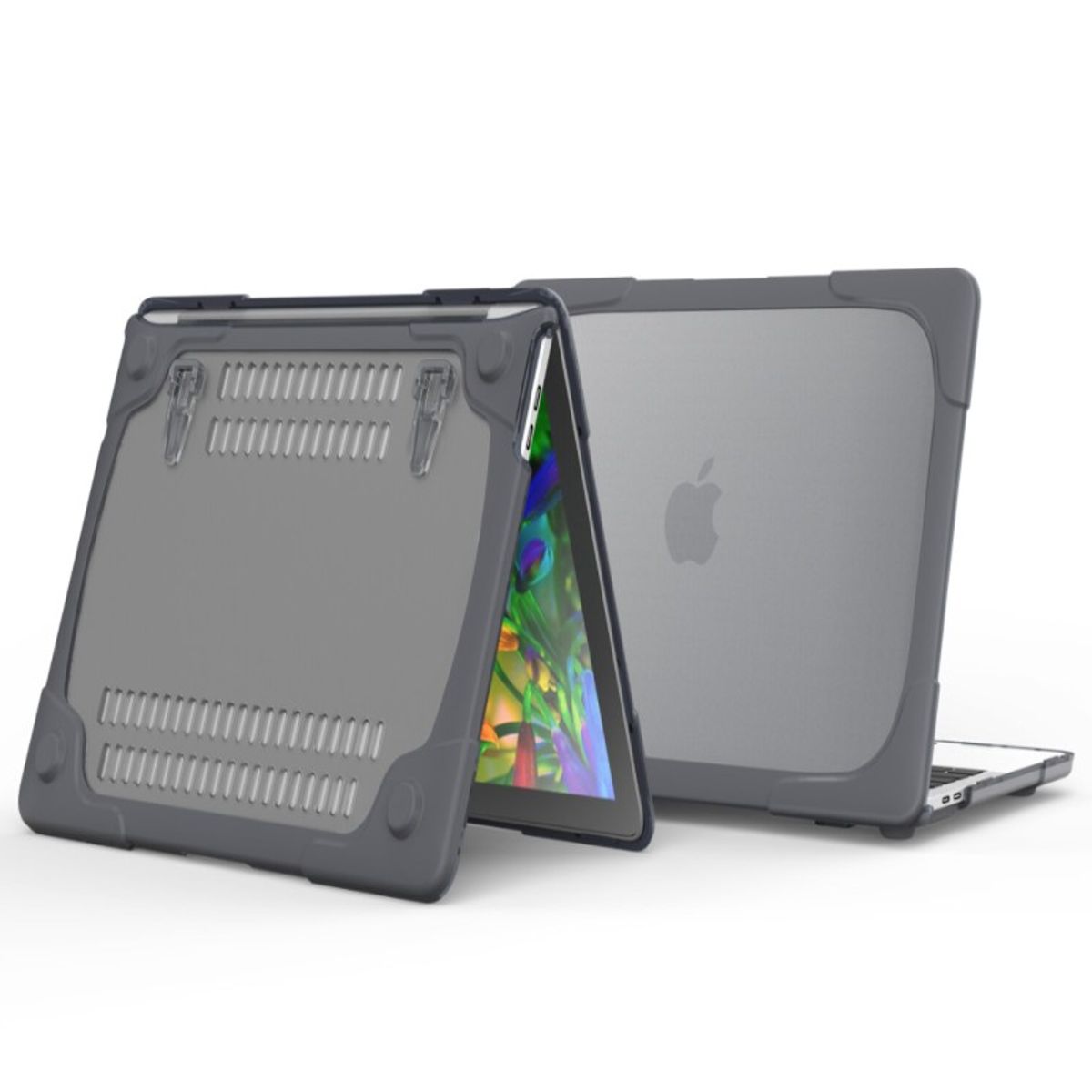 PINEAPPLESTORE - Protector Externo Macbook Pro 133´ consin Touch Bar Reforzado Gris Oscuro