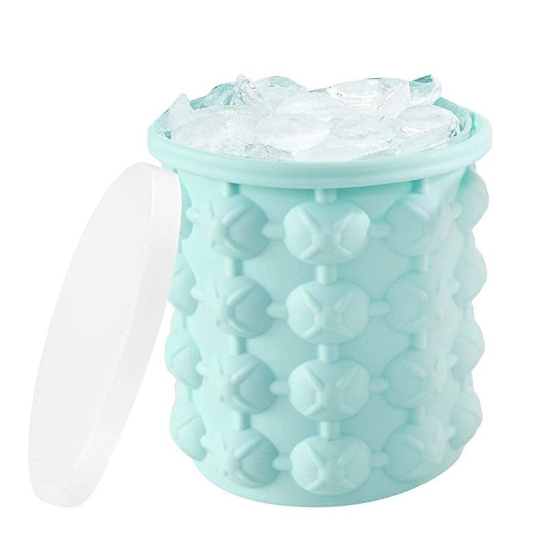 GENERICO - Pack de 4 hieleras de silicona 1100ml cilíndricas