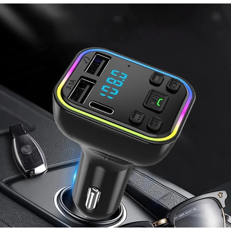 GENERICO - Reproductor MP3 Transmisor FM PD TIPO-C USB LED Automóvil