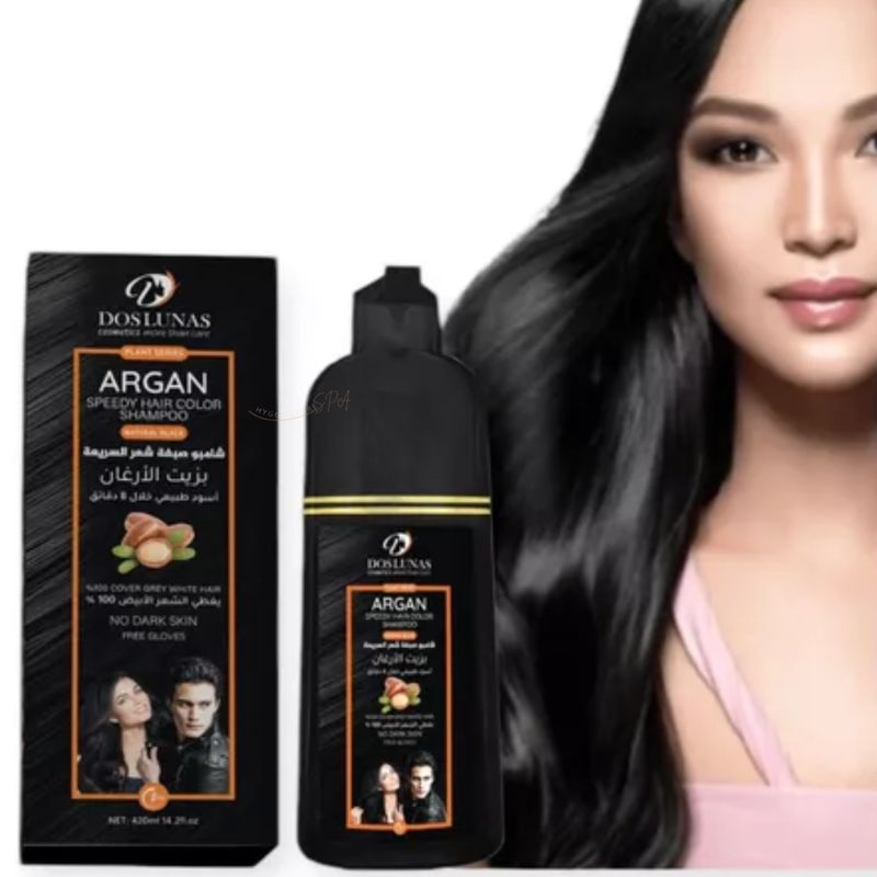 GENERICO - Shampoo Tinte Rápido Cubre Canas Color Negro 420 ml