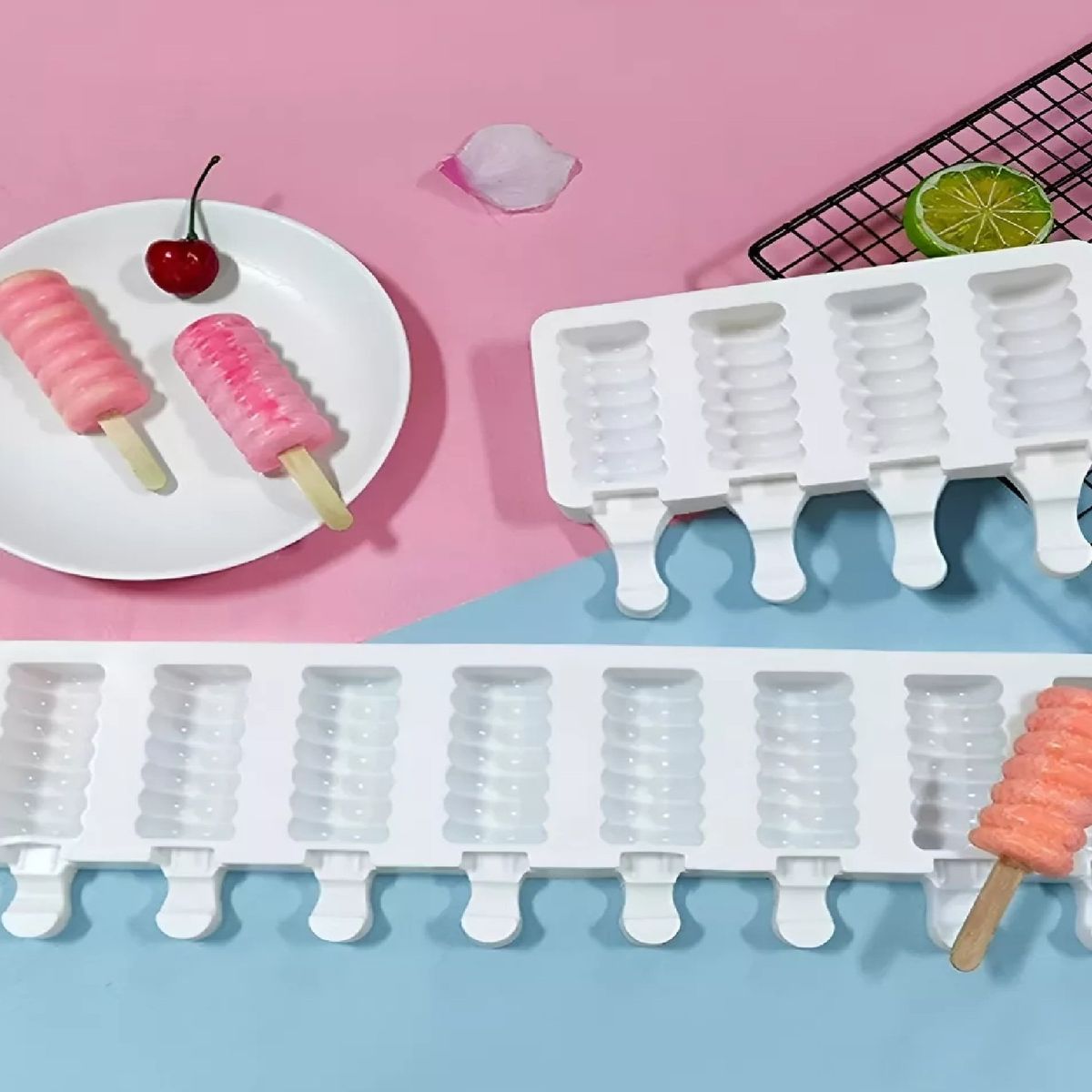 PASTELERIUSCL - Molde Helado Silicona Molde Helados Moldes Paletas Espiral