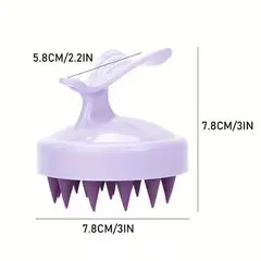 GENERICO - Cepillo Para Cabello Ducha Masajeador En Silicona Lila