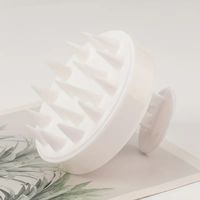 Cepillo Para Cabello Ducha Masajeador En Silicona Blanco