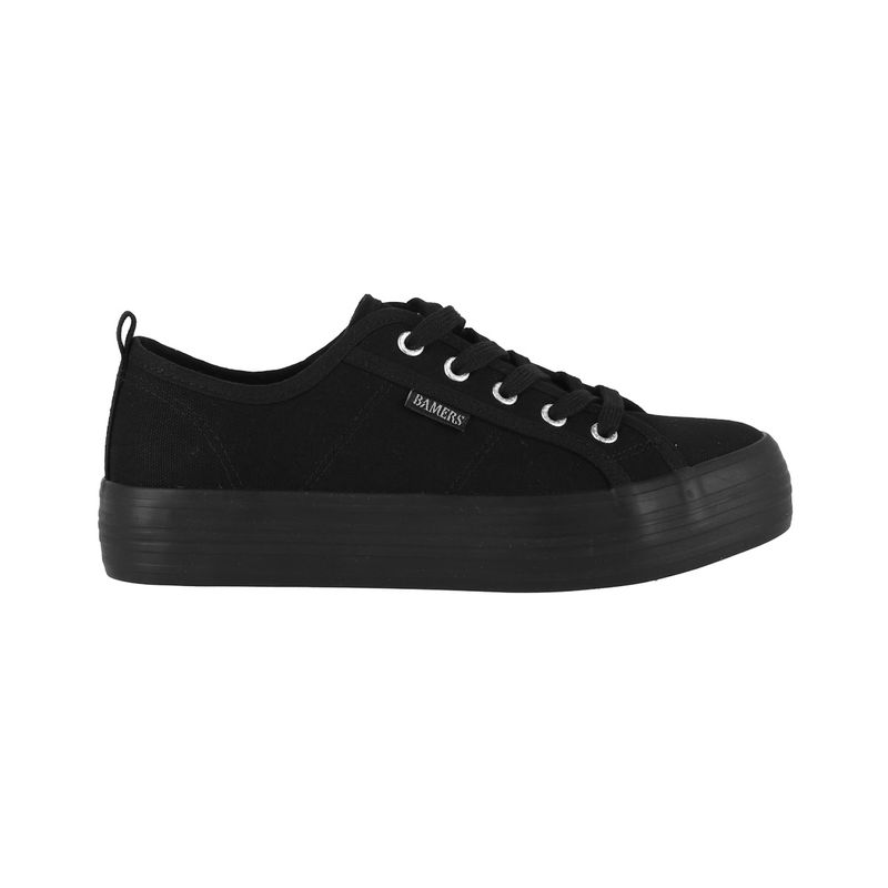 BAMERS - Zapatillas Mujer Bamers New Canvas Platform II Negro