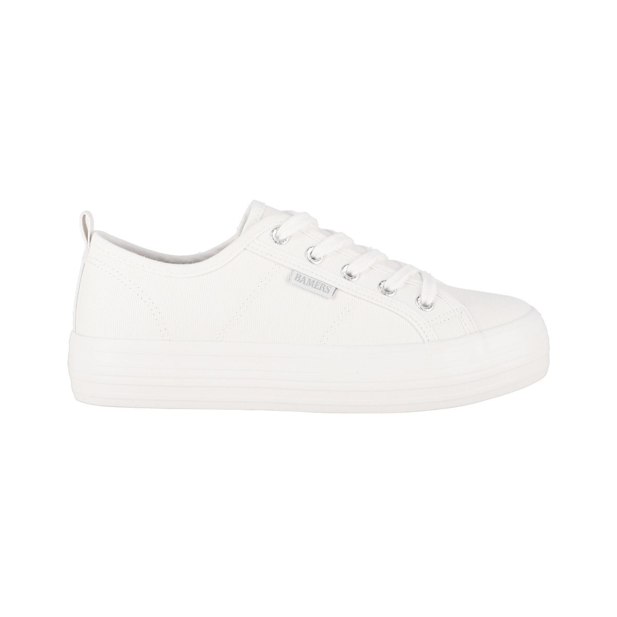 BAMERS - Zapatillas Mujer Bamers New Canvas Platform II Blanco