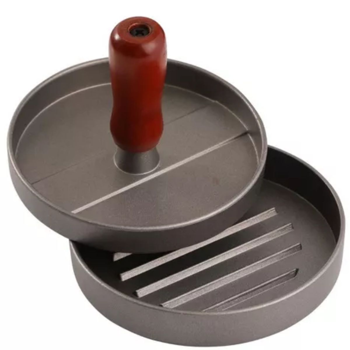 GENERICO - Prensa Para Hamburguesas Antiadherente Asado Parrilla Color Plateado