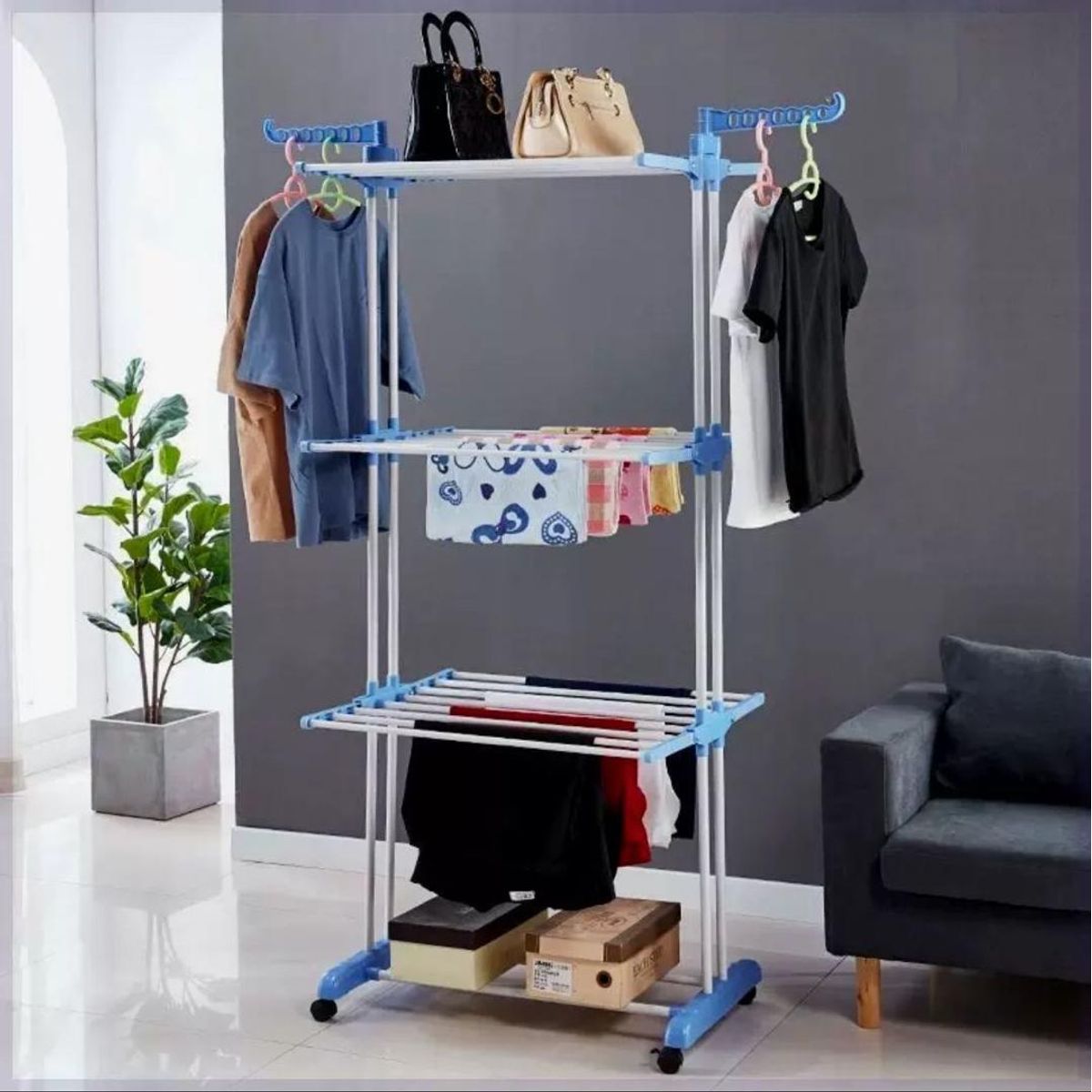 GENERICO - TENDEDERO PLEGABLE DE SECADO DE ROPA O ORGANIZADOR DE ROPA