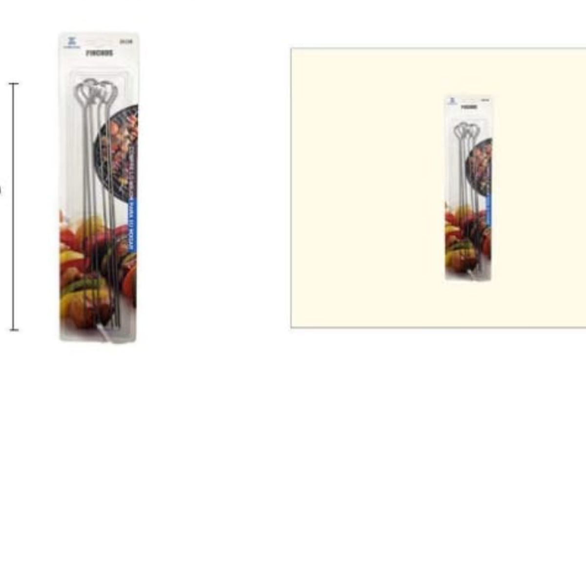 GENERICO - Pinchos Brochetas Anticucho Acero Inoxidable 30cm