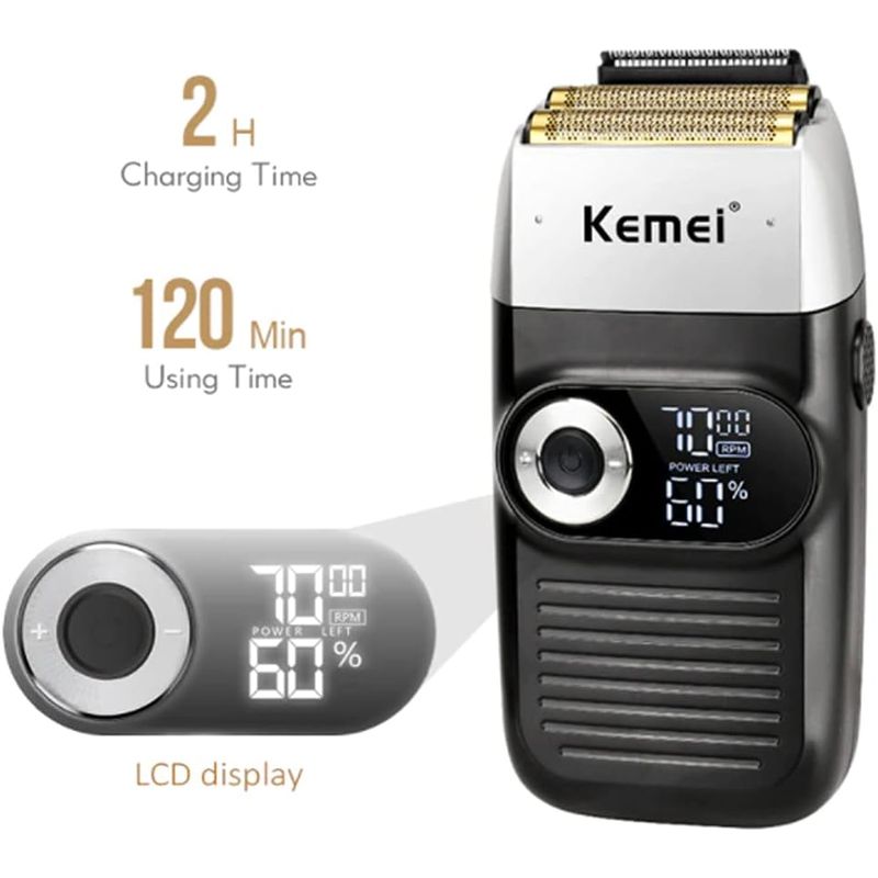 KEMEI - Máquina Afeitadora Kemei Modelo Km-2026 Negra