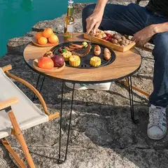 GENERICO - Mesa Plegable Con Parrilla Para Terraza Jardin Y Picnic