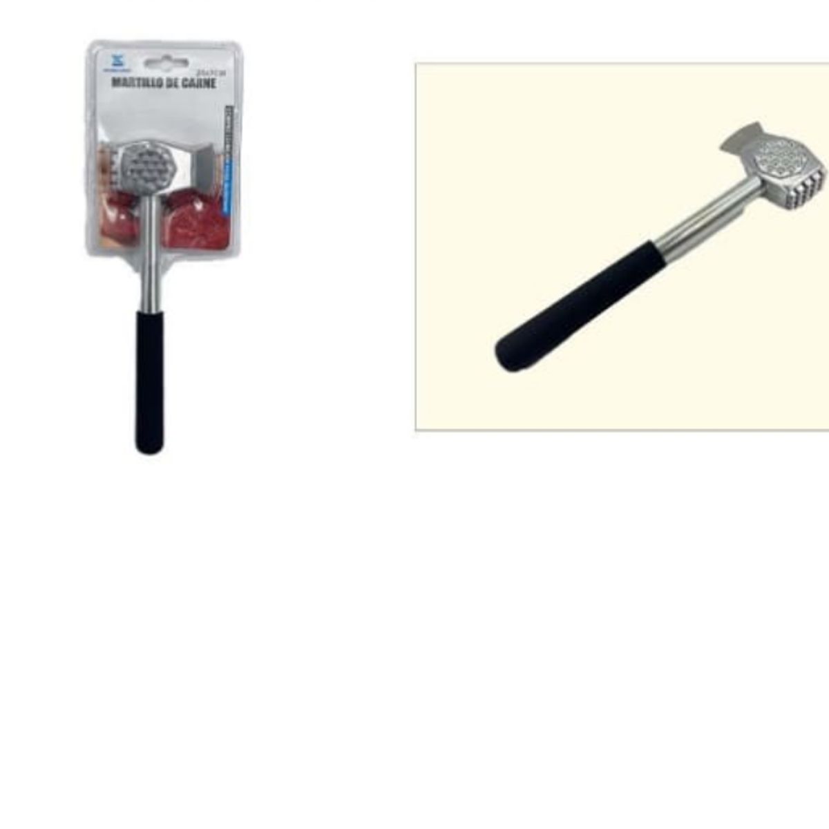 GENERICO - Martillo Ablandador De Carne Acero Inoxidable