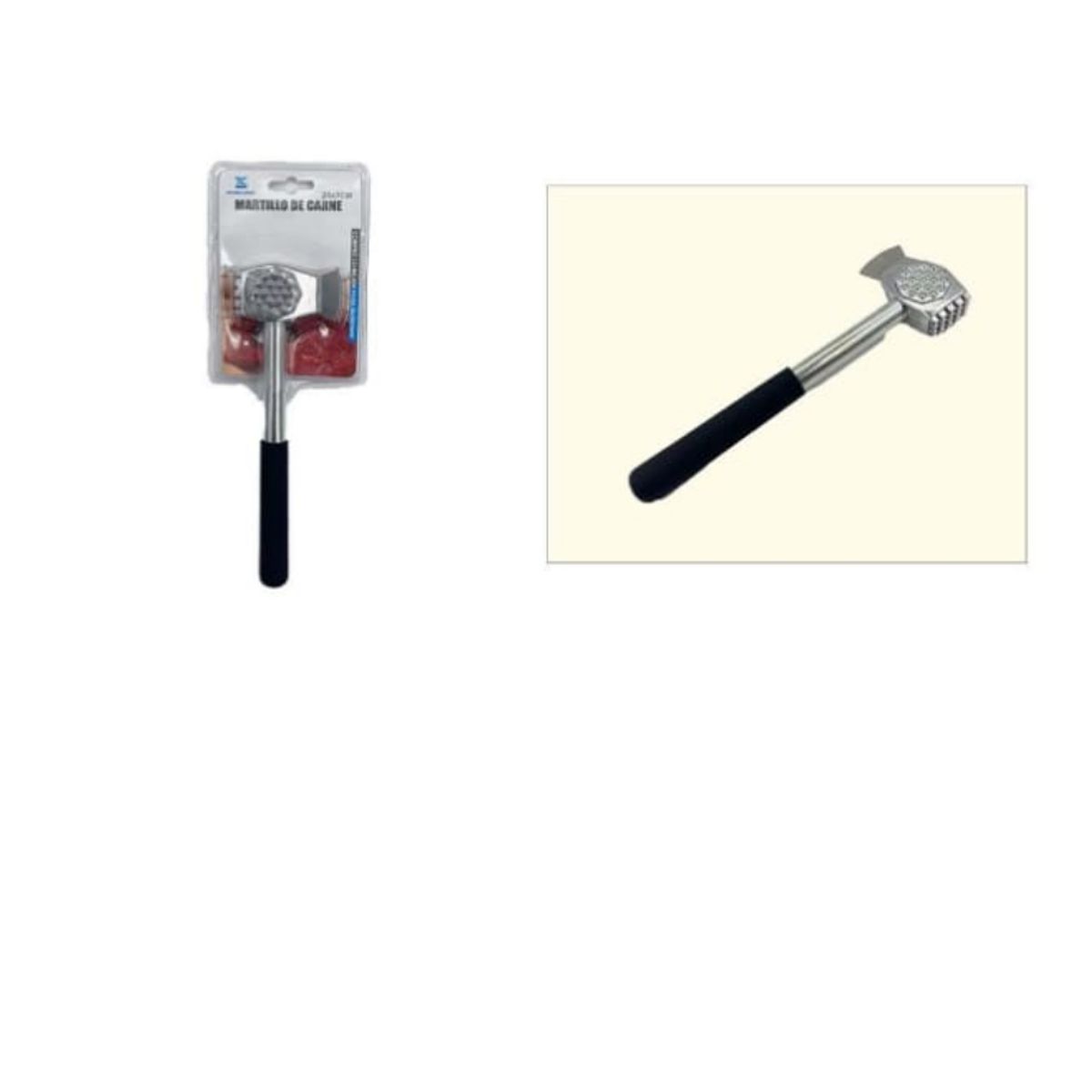 GENERICO - Martillo Ablandador De Carne Acero Inoxidable