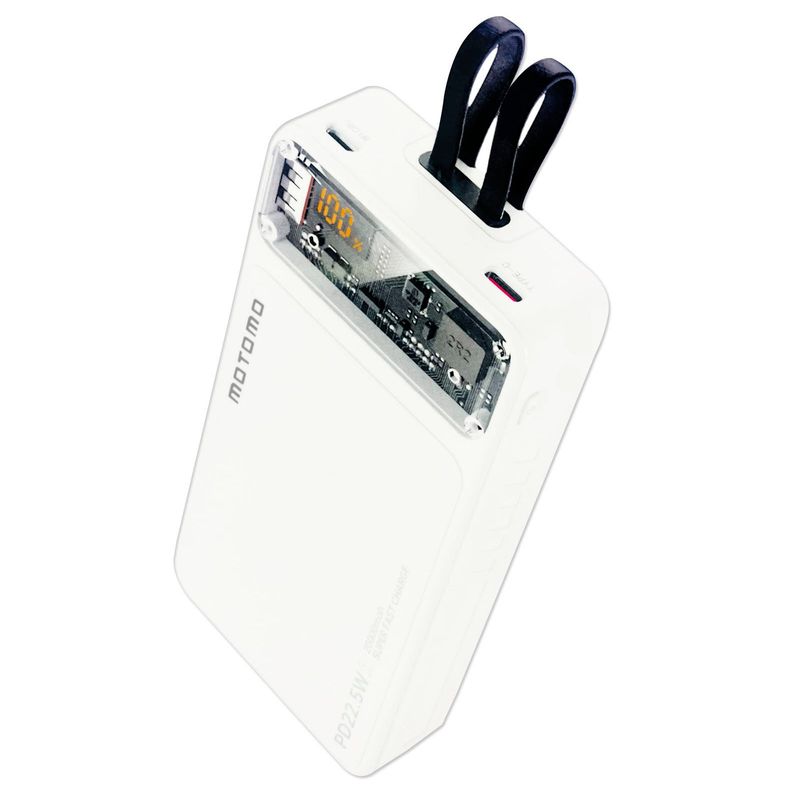 MOTOMO - Bateria Externa Cargador Portátil Powerbank 20.000mah MO36 Blanco