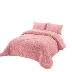 GENERICO - PLUMON CHIPORRO PARA INVIERNO TRENZADO KING - SUPER KING ROSA