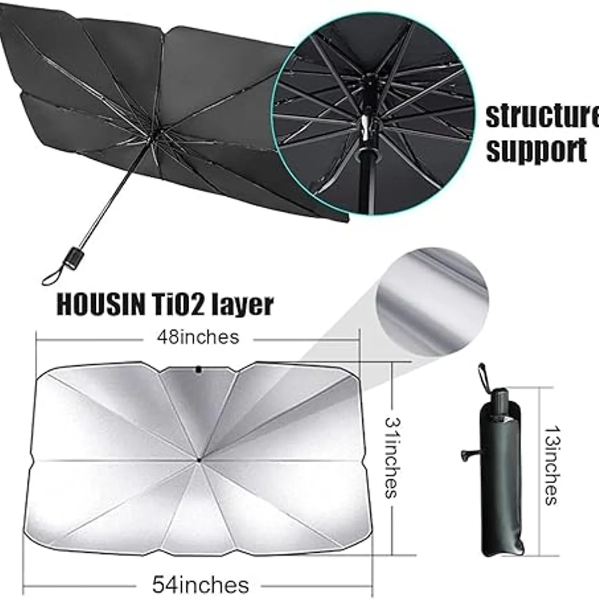 MOVI - Parasol Retráctil para Autos y Camionetas