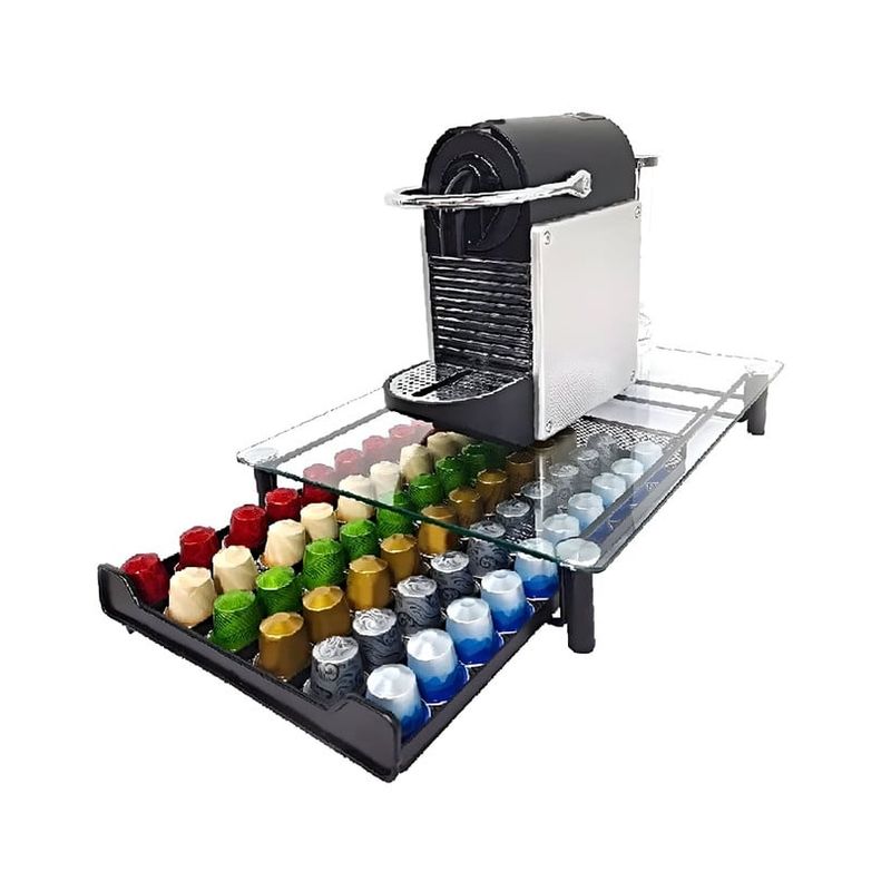GENERICO - Caja para Cápsulas de Café con Tapa de Cristal