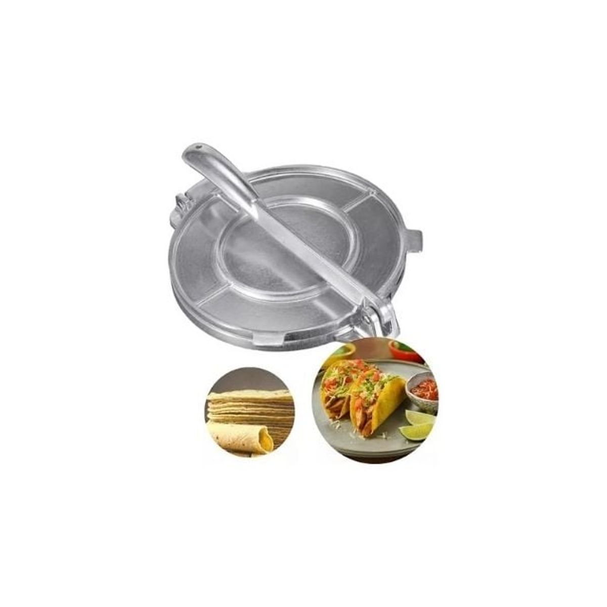 GENERICO - Prensa Para Tortillas Fajitas Patacones Masa Cocina 20 Cm