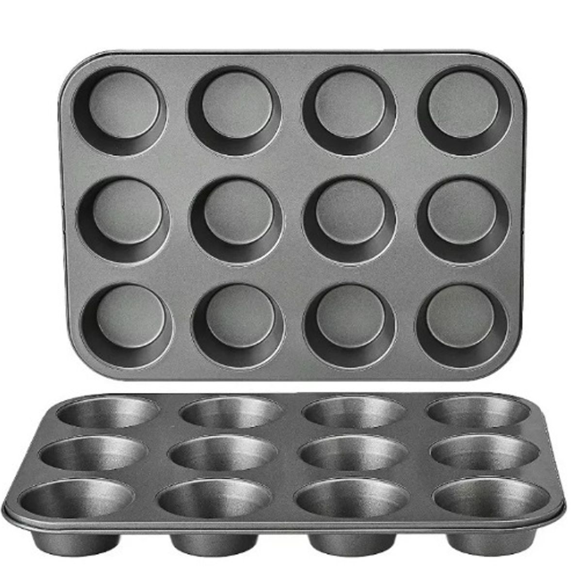 SWEET COOK - Bandeja Molde Para Cupcakes Muffins 12 Cupcakes Color Negro