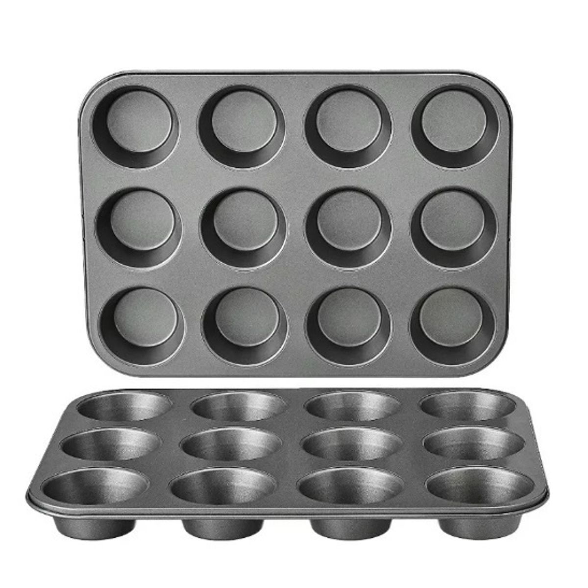SWEET COOK - Bandeja Molde Para Cupcakes Muffins 12 Cupcakes Color Negro