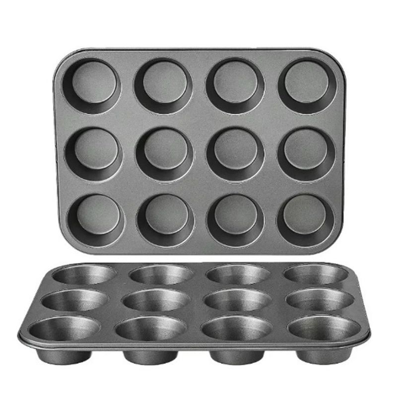 SWEET COOK - Bandeja Molde Para Cupcakes Muffins 12 Cupcakes Color Negro