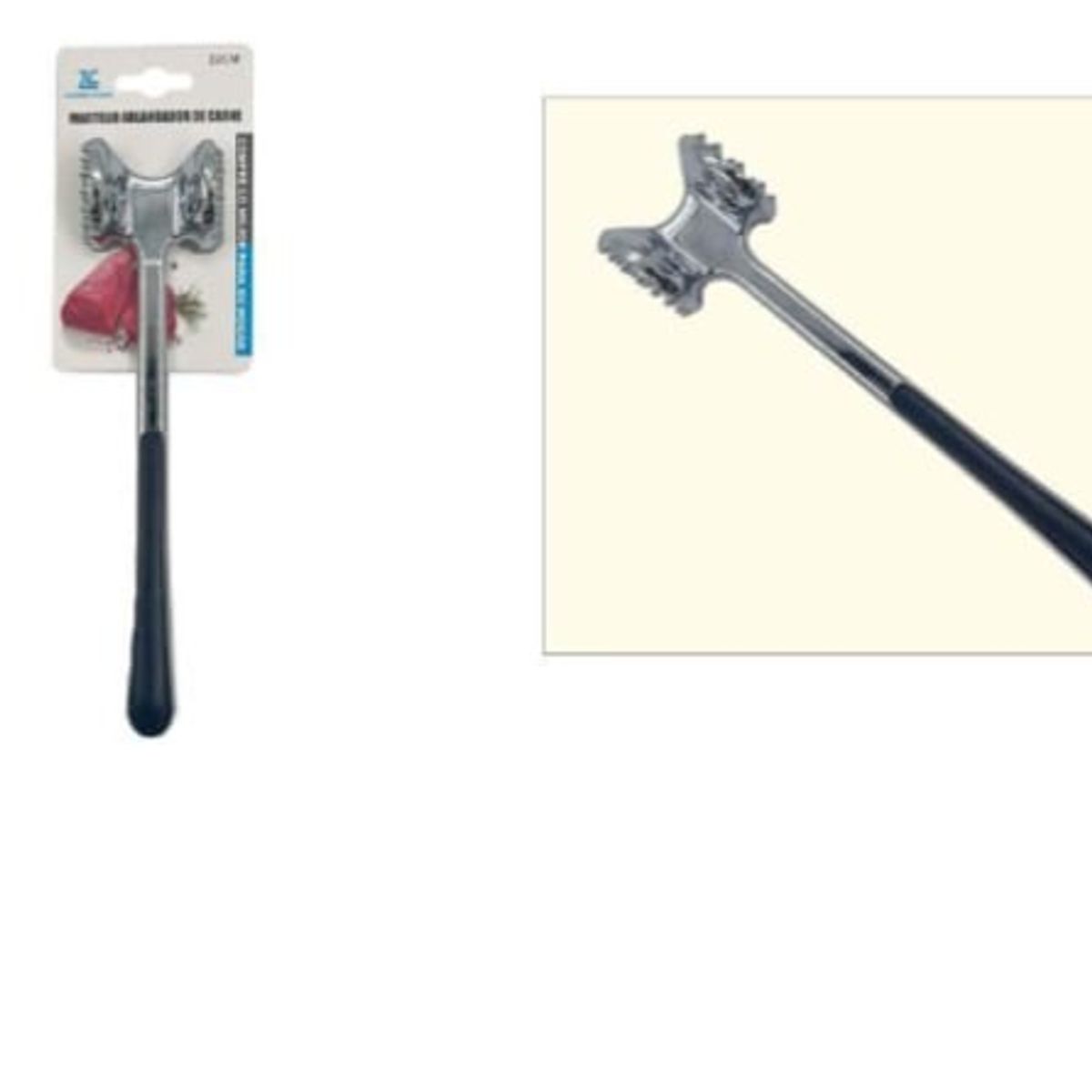 GENERICO - Martillo Ablandador De Carne 22Cm Acero Inoxidable