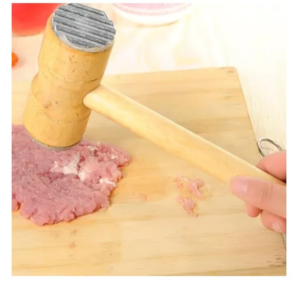 GENERICO - Martillo Mazo Ablandador Doble De Carne Pollo Pescado