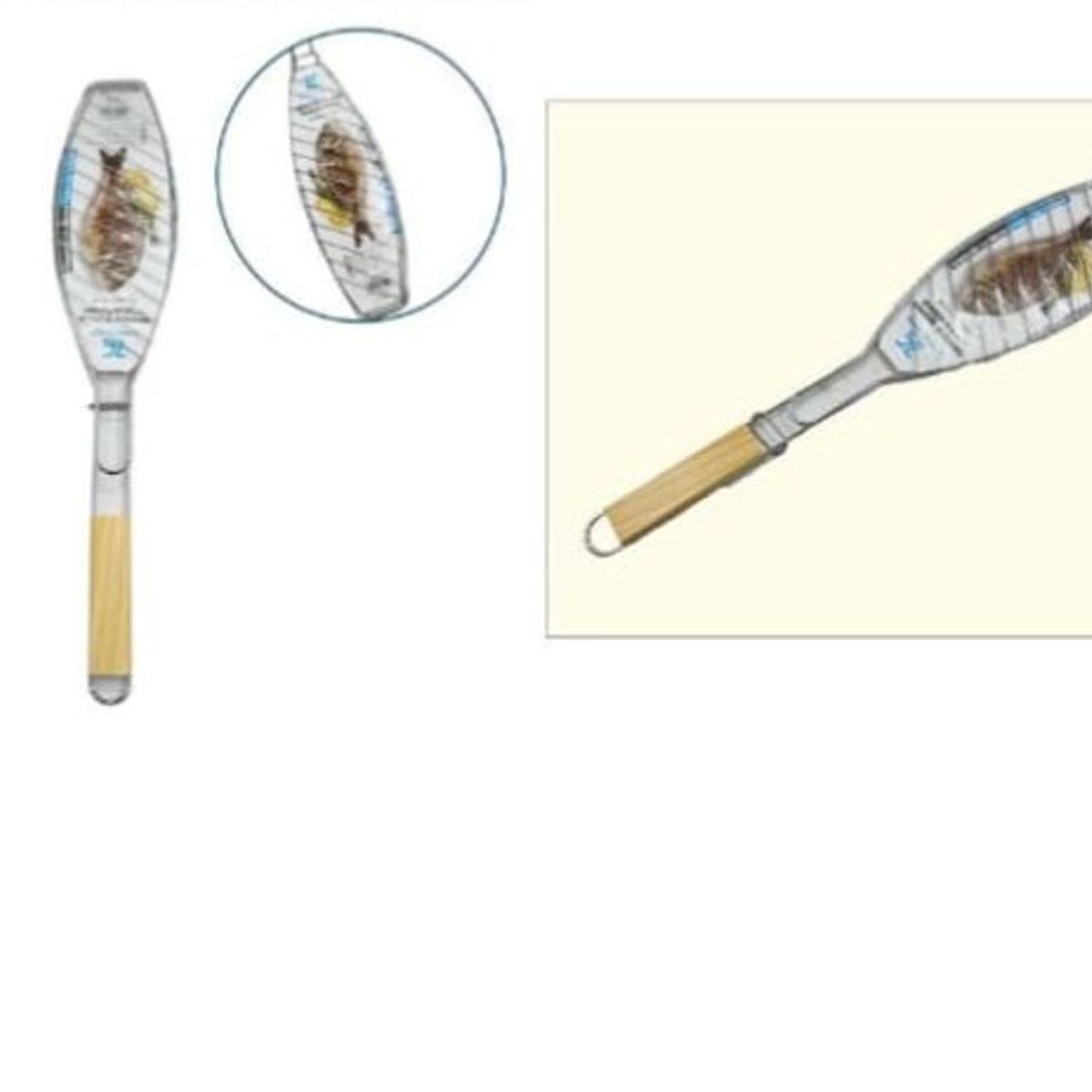 GENERICO - Grill Para Pescado Cocción Cocina Asado Parrilla Bbq Rejilla