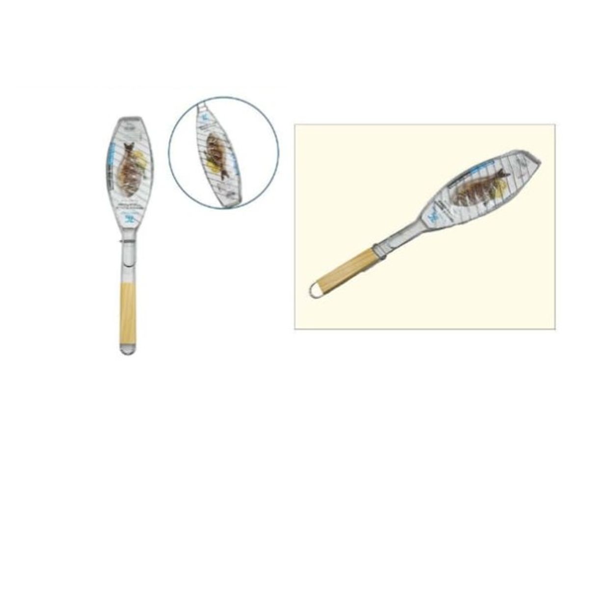 GENERICO - Grill Para Pescado Cocción Cocina Asado Parrilla Bbq Rejilla